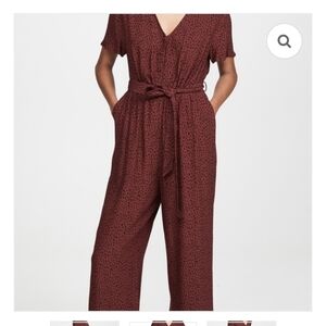 Like New Rails Jet Rust Spotted Wide Leg Jumpsuit